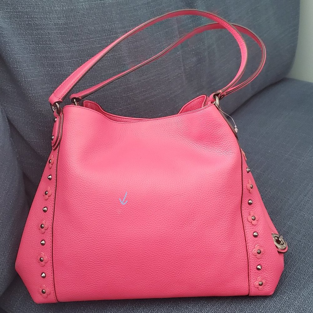 Coach Turnlock Edie 31 Shoulder Bag Floral Rivets - Picture 2 of 12